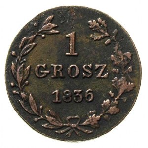 grosz 1836, Warszawa, Plage 242, Bitkin 1214, brązowo-z...