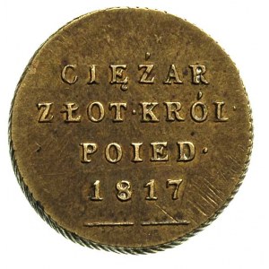 ciężarek 25 złotówki 1817, Warszawa, rant karbowany, Pl...
