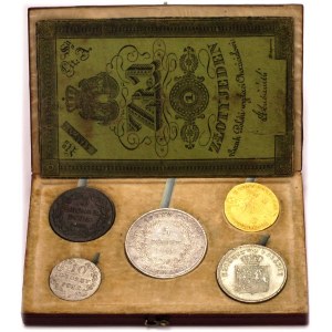 pamiątkowe pudełko z kompletem monet i banknotem Powsta...