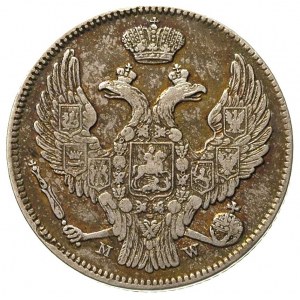 30 kopiejek = 2 złote 1839, Warszawa, środkowe pióro w ...