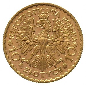 10 złotych 1925, Warszawa, Bolesław Chrobry, złoto kolo...