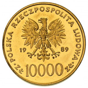 10.000 złotych 1989, Warszawa, Jan Paweł II, złoto 30.9...