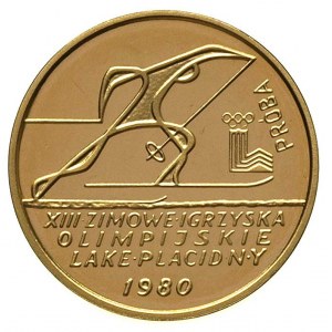 2000 złotych 1980, Warszawa, Lake Placid - biegacz narc...