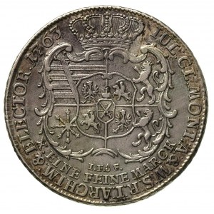 talar 1763, Lipsk, litera S pod popiersiem i IFoF pod t...