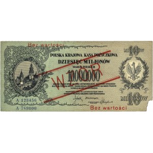10.000.000 marek polskich 20.11.1923, WZÓR, bez perfora...