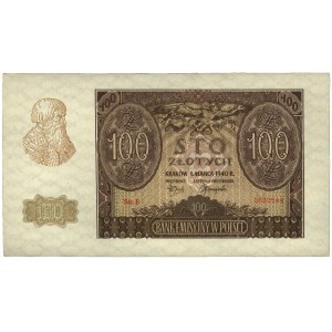 100 złotych 1.03.1940, seria B, Miłczak 97b, fałszerstw...