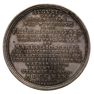 medal zaślubinowy królewicza Fryderyka Augusta z arcyks...