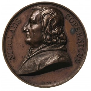 Mikołaj Kopernik, medal sygn. PETIT, 1818 r, Aw: Popier...