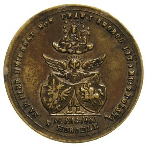medal patriotyczno-religijny wybity w 1861 r. na pamiąt...