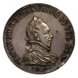 medal- Henryk III Walezy i Ludwika Lotaryńska, Aw: Popi...