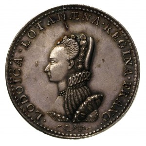 medal- Henryk III Walezy i Ludwika Lotaryńska, Aw: Popi...