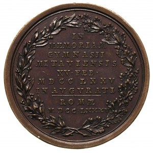 Piotr Biron - medal pamiątkowy, 1785, Aw: Popiersie w p...