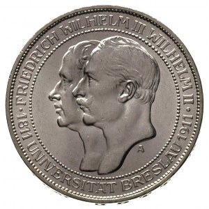 3 marki 1911 / A, Berlin, 100-Lecie Uniwersytetu Wrocła...