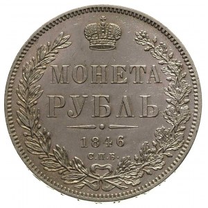 rubel 1846, Petersburg, Bitkin 208, ładnie zachowane