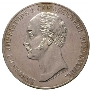 rubel pomnikowy 1859, Petersburg, Bitkin 567, wybite st...