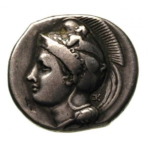 Lukania - Velia, didrachma 400-350 pne, Aw: Głowa Ateny...