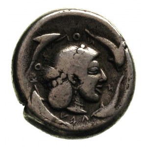 Sycylia-Syrakuzy, tetradrachma 485-478 pne, Aw: Głowa A...