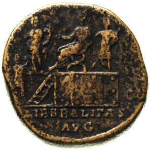 Kommodus (jako August) 177-192, sestercja, Rzym, Aw: Po...