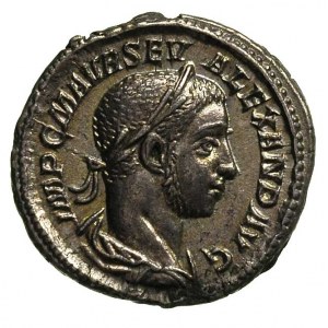 Aleksander Sewer 222-235, denar, Aw: Popiersie cesarza ...