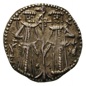 Iwan Aleksander i Michał 1331-1355, grosz, Aw: Dwie pos...