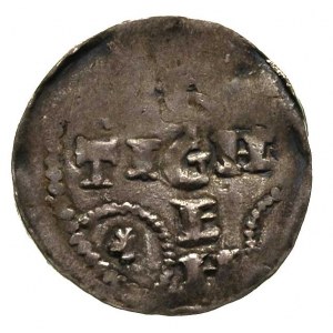 Strasburg - Henryk II 1002-1024, denar, Aw: Korona i na...
