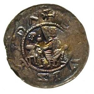 Władysław Wygnaniec 1138-1146, denar, Aw: Książe na tro...