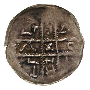 Mieszko I Plątonogi 1163-1211, denar, Aw: Krzyż dwunitk...
