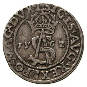 trojak 1562, Wilno, ozdobny monogram rytownika Piotra P...