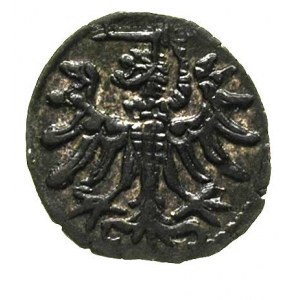 denar 1554, Gdańsk, odmiana z wąską koroną, T. 8, rzadk...