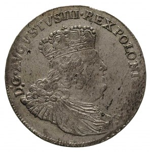 dwuzłotówka (8 groszy) 1753, odmiana z dużymi literami ...