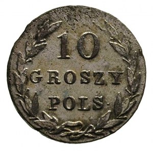 10 groszy 1830, Warszawa, odmiana z literami F - H, Pla...