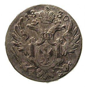 10 groszy 1830, Warszawa, odmiana z literami K - G, Pla...