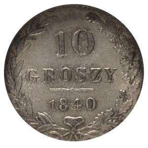 10 groszy 1840, Warszawa, Plage 106, Bitkin 1182, bardz...