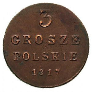 3 grosze 1817, Warszawa, Plage 150, Bitkin 868, bardzo ...
