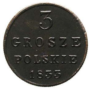 3 grosze 1833, Warszawa, Plage 176, Bitkin 1046, nieco ...