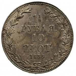 1 1/2 rubla = 10 złotych 1836, Warszawa, Plage326, Bitk...