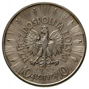 10 złotych 1935, Warszawa, Józef Piłsudski, Parchimowic...