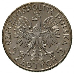 5 złotych 1933, Warszawa, Parchimowicz 116 c, bardzo ła...