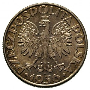 2 złote 1936, Warszawa, °aglowiec, wyśmienity egzemplar...