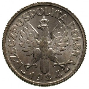 1 złoty 1924, Paryż, Parchimowicz 107 a, piękny egzempl...