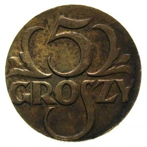 5 groszy 1923, Warszawa, Parchimowicz 103 a, wybite na ...
