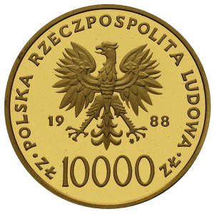komplet złotych monet obiegowych 10.000 złotych, 5.000 ...