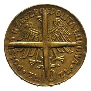 10 złotych 1964, Kazimierz Wielki, moneta wybita skasow...