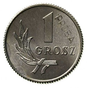 1 grosz 1949, na rewersie wklęsły napis PRÓBA, Parchimo...