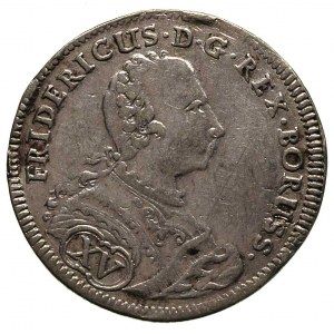 Fryderyk II 1740-1786, 15 krajcarów 1743, Wrocław, lite...