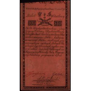 100 złotych 8.06.1794, seria C, znak wodny firmy J Honi...