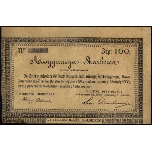 asygnacja skarbowa na 100 złotych 1831, Pick -, Moczydł...