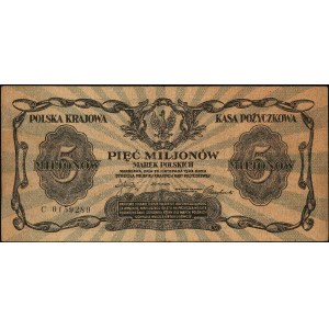 5.000.000 marek polskich 20.11.1923, seria C, Miłczak 3...