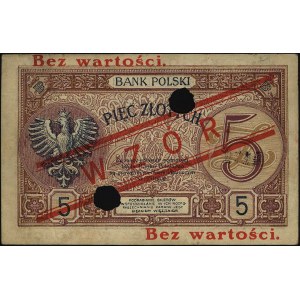 5 złotych 28.02.1919, S.13.A 021670, WZÓR, dwukrotnie p...