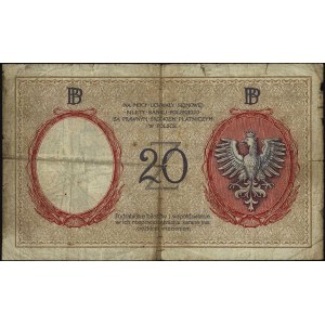 20 złotych 28.02.1919, seria A.20 075664, Miłczak 51b, ...